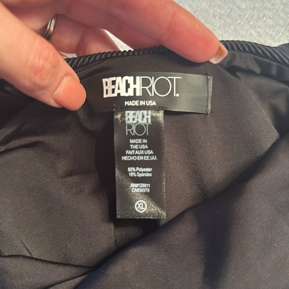 Beach Riot Reese Rib One-Piece Swimsuit, X-Large, Black, $148 - Picture 7 of 7